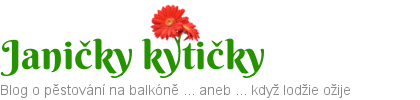 Janičky Kytičky - Když lodžie ožije. Blog o pěstování na balkóně.